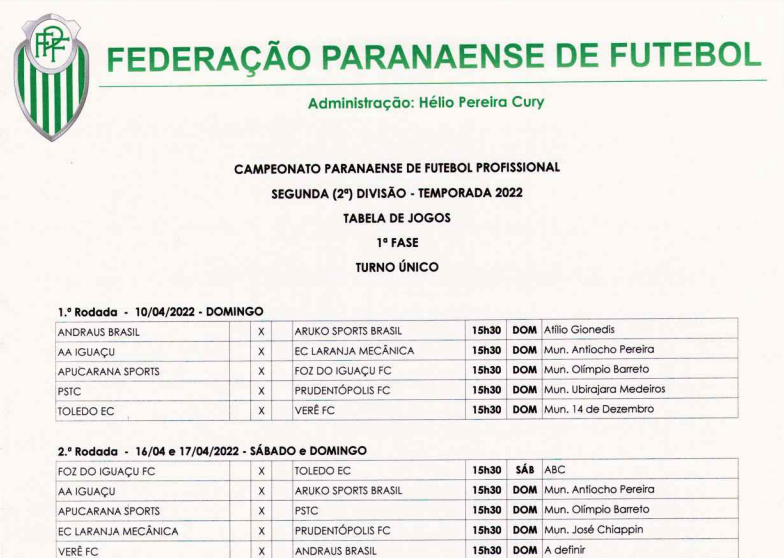 FPF divulga tabela e regulamento da Copa Paulista 2022 ~ O Curioso do  Futebol