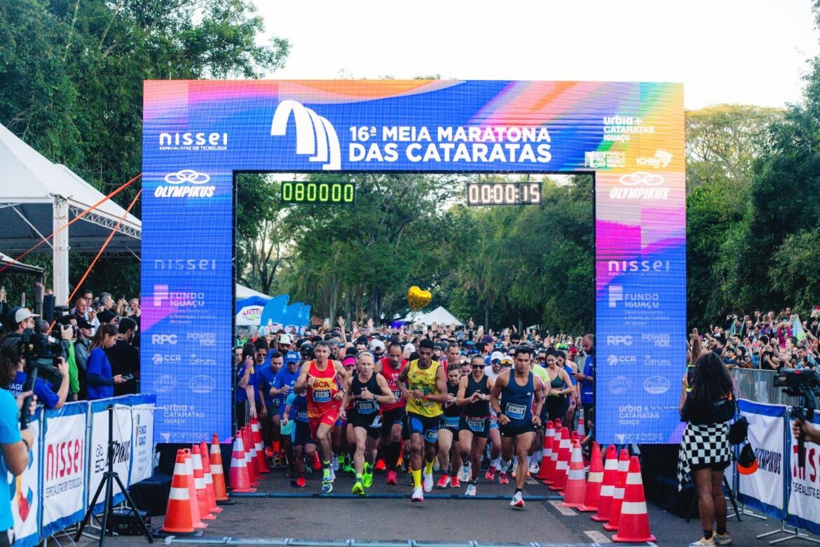 Meia Maratona das Cataratas reuniu milhares de corredores para uma imersão na natureza